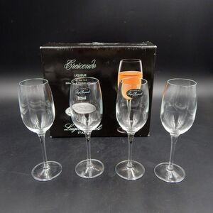 Luigi Bormioli Italy Crescendo Liqueur 4 Oz Glass Set Lead Free Crystal Set of 4